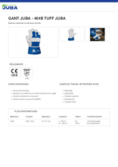 Equipement et protection individuelle - Gants - Gants de travail manipulation lourde TUFF 1 mm 