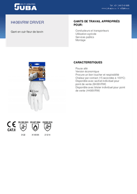 Equipement et protection individuelle - Gants - Gants pour conduite d'engins DRIVER