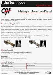 Carburant et transfert - Additifs - Nettoyant injection diesel 300 ml